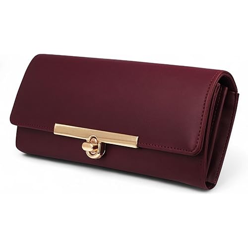 ALSU Women\'s Wallet | Stylish Purse for with Phone Pocket,4 Card Pocket and Multiple Compartment| Party Clutch for Girl | Lock Closure | Travel Hand Purse for Women| Office Bag for Women