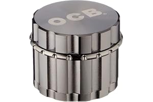 OCB 18888 Grinder örtkvarn med diamantslipning krom borstad 50 mm 4 delar, aluminium