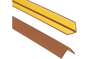 ProfiPVC Cornière PVC 25x25mm, 180cm - Baguette d’angle de protection, profilé d'angle caoutchouc autoadhésif - Protection d'angles et rebords, flexible, facile à installer, Amber