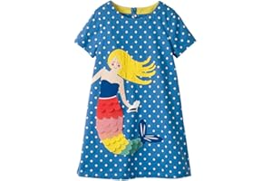 VIKITA Girls Dress Summer Dress Rainbow Flower Print Gift for Girl 1-8 Years