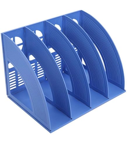 DALTACK Magazine File Holder, Desk Organizer With 4 Vertical File Holder And Drawer - View #7