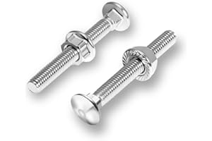 KINETOX 30pcs Boulons de carrosserie M6 × 30 mm Boulons a Tête Ronde DIN 603 avec Avec Écrou Hexagonal a Bride M6 Largement utilisé dans les machine la construction la décoration intérieure