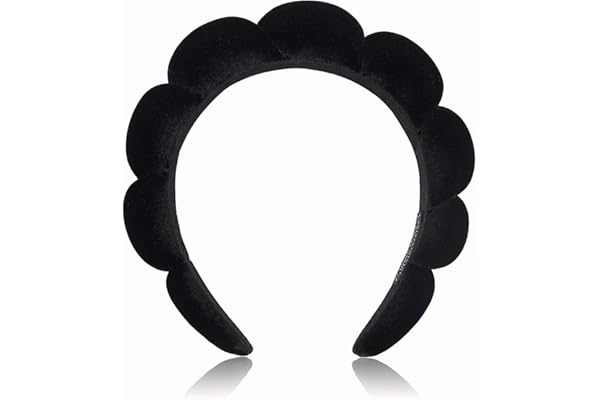 DRESHOW Bandeau Spa pour Femmes Bandeau Éponge pour le Lavage du Visage Bandeau Nuageux en Tissu Éponge pour le Maquillage et le Soin de la Peau