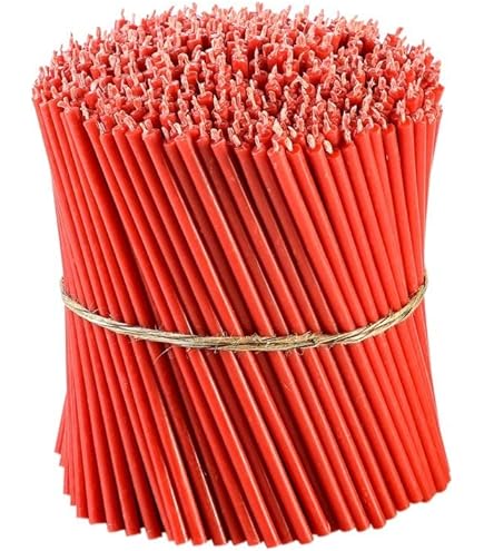 Danilovo Kaarsen, 200 stuks, bijenwas, wit, orthodoxe kaarsen voor gebed, rituelen, tafeldecoratie, bruiloft, niet giftig, roetvrij, druppelt niet, lang, duurzaam product, N80, hoogte: 18,5 cm, 6,1