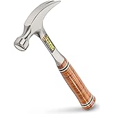 Estwing Nail Hammer, straight claws, leather handle, 340g