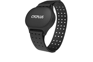 CYCPLUS pulsómetro Brazalete,Bluetooth 5.1 Ant + HR Monitor con indicador LED de Zona HR, IP67 Impermeable, Uso para Correr C