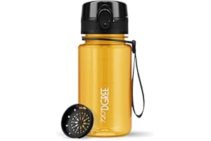 720°DGREE Bottiglia d'Acqua “uberBottle“ +Setaccio Frutta - 350ml, 500ml, 650ml, 1l, 1,5l - Tritan Senza-BPA, Prova Perdite - Il Borraccia Sportiva, Fitness, Ciclismo, Palestra, Scuola, Università