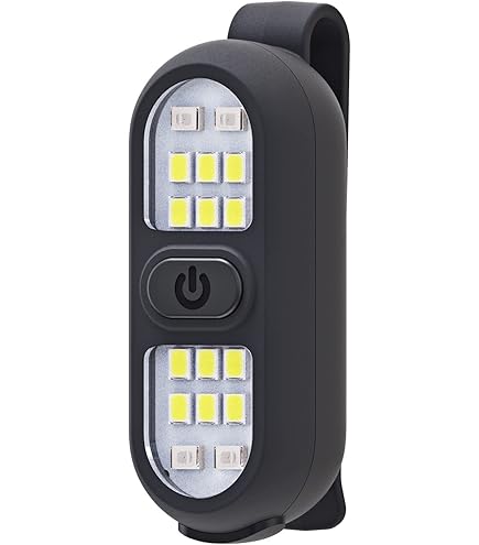 OOWOLF Mini Taschenlampe Led Aufladbar - 250 Lumens USB-C Clip Lampe Für Camping Läufer Und Sicherheitswarnungen (Schwarz