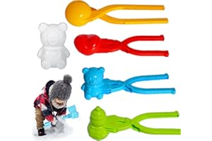 DAOUZL Schneeball Former, 4 Stück Schneeball Maker Winter Schneeball Form Spielzeug, Sandball Schneeball Clip, Schneespielzeug, Kunststoff Kinder Outdoor Spielzeug für Kinder zum Spielen im Schnee