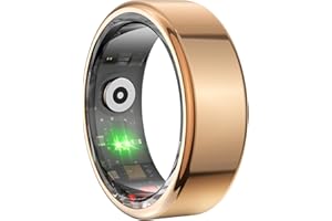 ASHATA Inteligentny pierścień Fitness Tracker, IP68 Wodoodporny, Poręczny NFC Inteligentny pierścień Śledzenie Snu Monitor Temperatury Ciała Krokomierz Pierścień śledzący Stronę Ebooka