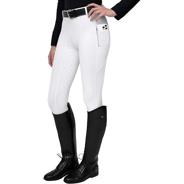 Covalliero Leggings da equitazione da donna, in silicone, con inserti in 4 colori alla moda, collezione F/S 2022