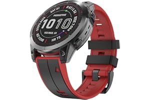 MYSNBKN Garmin Fenix 7 Correa, 22mm Easy-Fit Silicona Reemplazo Correa para Garmin Fenix 5/Fenix 5 Plus/Fenix 6/Fenix 6 Pro/Fenix 7/Forerunner 935/Forerunner 945/Approach S60/Quatix 5
