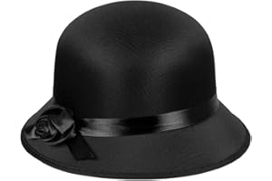 Boland 26758 - Sombrero para disfraz de adulto Charleston, talla única - 26.5 x 26 x 16 cm, color negro