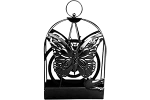 MECCTUCK Porta Bobina per Zanzare, Porta Bobina per Zanzara in Acciaio Inossidabile, Design in Stile Retrò, Porta Bobina per Zanzara, Porta Bobina per Zanzara, per Campeggio Domestico Giardino（Farfalla Nero）