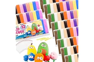 KOKOBOX Air Dough 10 Colore (120pz) Argilla Polimerica da Modellare per Bambini Plastilina Bambini Argilla da Modellare Senza Cottura Pasta Modellabile Bambini Creta Modellare Polymer Foam Clay