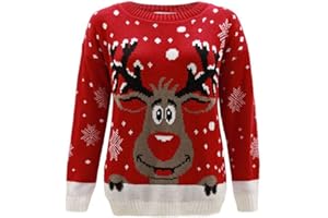TOP VENDOR Enfants Filles garçons tricoté Rennes de Noël Rudolf Noël Nouveauté Pull 2-14