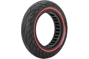 G.V.SHOP® Ruota Piena da 10X2.5 Pollici 36MM per Scooter Monopattino Elettrico Gomma Piena, XIAOMI, DUCATI, LEXGO, VIVOBIKE S2, Anti Scivolo, Pneumatico Solido (Rosso 1pz)