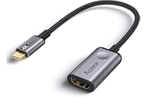 Aceele USB C to HDMI Adapter, 4K@60Hz, Thunderbolt 3/4 to HDMI Adapter compatible with MacBook Pro/Air, iPad Pro, Surface Pro, Dell XPS, Chromebook Pixel, Samsung S/Note Series