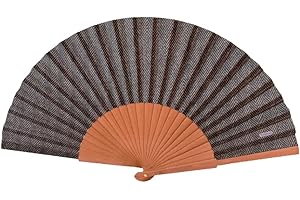 ‎TUSITALA BARCELONA Tusitala Barcelona Handfächer Graue Spitze - Aus Holz und Baumwolle - 100% spanisches Handwerk - Inklusive natürlicher Jutetasche - Handgefertigtes Modeaccessoire - 23 cm.