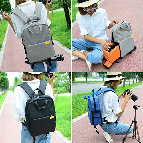 Sac    dos Yuhan Oxford multi-fonction imperm  able antichoc appareil photo SLR DSLR pratique photographie vid  o sac de voyage sac    dos pour appareil photo Nikon Canon Sony Pentax avec protection contre la pluie
