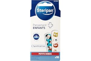Steripan - Pansement Enfants - Résistant à l'Eau - Hypoallergénique - Petits Bobos - x16