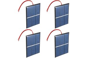 GTIWUNG 4 Stück 1.5V 0.65W 60X80mm Mikro-Mini-Solar-Panel-Zellen Sonnenkollektor für Sonnenenergie, Heimwerken, DIY, Wissenschaft Projekte - Spielzeug - Akku-Ladegerät