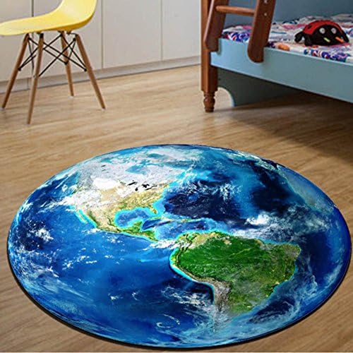 Moon,Study Circle Carpet/Living Room Coffee Table Mats/Bedroom Computer Chair Cushion/Bed Mats-A diameter60cm(24inch)