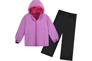 ODYSSEY-REFUGE LUNA Mädchen-Schneeanzug mit Kapuze Wasserabweisender Skianzug, winddichter Winteranzug