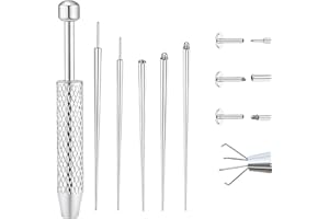 AstraGlam 6 Stück Piercing Zange Set, Piercing Kugel Aufdreher, Piercingzange Für Kugeln, Piercing Werkzeug Zum Öffnen Und Wechseln, Piercing Zubehör Für Ohr Und Nase