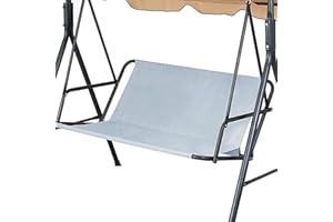Joyday Store Garden Swing Cushion Cover Replacement, 600D Oxford Fabric Waterproof Outdoor Swing Seat Cover, Durable Dust-proof Swing Chair Cover for Outside148x50x50cm,Grey
