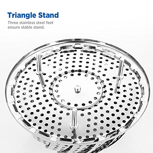 Ecooe Edelstahl Dampfgarer Einstellbar Dünsteinsatz (15.5cm-27cm) Dämpfeinsatz für Kochtöpfe - 3