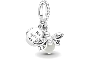 JCALEYDO Charm, Plata de Ley 925, Compatible con Pulsera Pandora