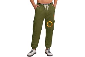 Tolaler Herr fleece cargobyxor joggingbyxor mjukisbyxor casual elastisk midja dragsko lätt stretch med flera fickor joggingby