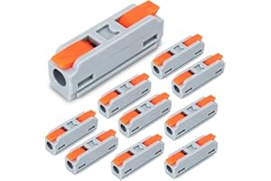 Innfeeltech 10 piezas de conexión Ternimal, abrazadera de conexión de 1 entrada y 1 salida, con palanca, conectores de cable con abrazadera conductora de 0,2-4 mm² para proyectos de bricolaje