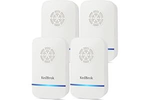 KedBrok Répulsif Ultrasonique pour Souris | Professionnel Répulsif Ultrason Moustique Anti-Rongeurs Insectes, Idéal pour Souris, Rats, Moustiques, Cafards, Mites, Lot de 4