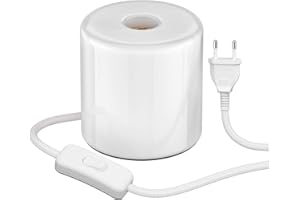 ledscom.de Lampa stołowa TIPO, przełącznik, porcelana, biała, 1x E27 max. 300W, lampa stołowa, lampa nocna, lampka nocna, lampa porcelanowa, lampa porcelanowa, lampa ceramiczna