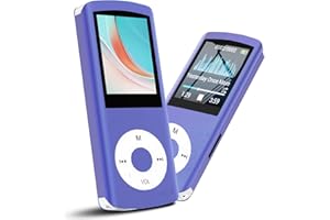 HOTECHS. Hotechs MP3-Player/MP4-Player, MP3-Player mit 32 GB Speicherkarte, schlankes Design, digitales LCD-Display, 4,6 cm (1,8 Zoll) Display, FM-Radio (Lila)