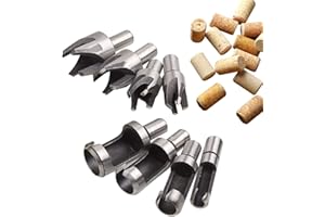 Fraise à Bouchonner Bois CUKCIC Mèche à Bouchon Bois Foret à Faire Cheville Outil de Coupe pour Faire une Boise Bouchonne Cheville Tourillon Goujon Tenon Dowel