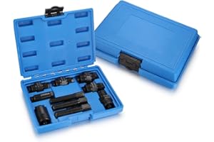 SKYPLANET Universal 10Pcs Motorcycle Flywheel Puller Set for Motorcycle Dirt Bike ATV Yamaha Kawasaki Honda Suzuki with Case Right Thread