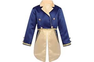 TSSOE Kleinkind Kinder Jungen Prinz Smoking Frack Edelmann Jacke Langer Mantel Blazer Halloween Karneval Party Cosplay Verkleiden