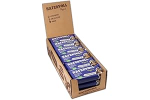 ‎HAFERVOLL HAFERVOLL Flapjack Cashew Rosine Zimt VEGAN, 18 x 65g Müsliriegel - mit Agavendicksaft, ohne Honig, ohne Zusatz von Zucker, Hafer, Handmade, im Ofen gebacken