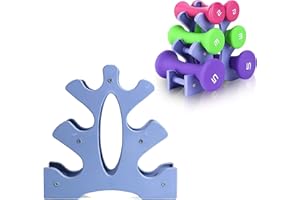 LONGHAO HantelstäNder,Klein Hantel Rack,Kleine Kurzhantel Rack,Tragbarer HantelstäNder,Vertikaler KunststoffstäNder,3-Stufiger Hantelbaum,Abnehmbarer HantelstäNder,FüR Das Krafttraining (Blaugrau)