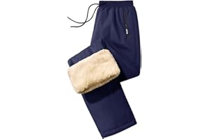 UMIPUBO Pantaloni da Jogging Uomo Foderato in Pile Pantaloni Tuta Invernali Jogger Sportivi Termici Lunghi Pantaloni con Tasche Caldo Elastico Vita con Coulisse Trousers Fitness Corsa Sci