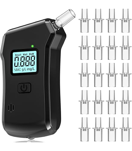 Testeur d'Alcool de Précision de Qualité Professionnelle pour Usage Domestique Ou de Fête avec Embouchures