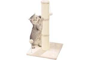 Marchul Tiragraffi per Gatti, Palo Tiragraffi per Gatti di Grandi Dimensioni con Palla Sospesa Stuzzicante, Giocattoli per Gatti da Interno Adulti, Tiragraffi con Corda di Sisal e Rivestito con