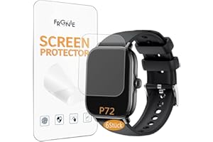 Frgnie Protector de pantalla compatible con reloj inteligente LLKBOHA P72 (6 unidades) flexible TPU protector de pantalla compatible con reloj inteligente Hwagol G28 / G20 de 1,85 pulgadas