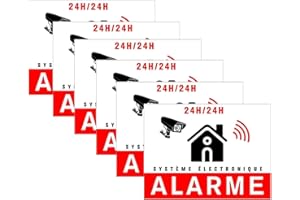 TK THERMALKING Adesivo per allarme casa – Etichetta per siti di sorveglianza – Stickers, poster adesivo adesivo adesivo - bianco 8,5 x 5,5 cm (6)
