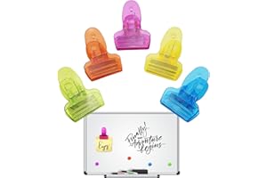 Leddy Living 5 SZTUK Magnetyczny Klip Wielobarwny Szczypce Hak z Notatki i Schowek Biała tablica i Lodówka, do domu, klasy w szkole, biurze, konferencji