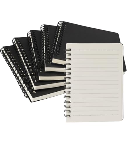 Bloc Note Ligné Lot De 6 Bloc-notes A7 Lignés - 30 Feuilles Par Bloc, Format Mini Jaune Mini Bloc Note