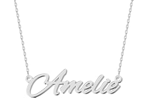 UMAGICBOX Exquisite Personalized Name Necklace|Choose from 14 Font Styles|Customizable 18K Gold Plated Stainless Steel & Sterling Silver Pendant|Unique Gift for Her